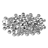PATIKIL Perline Spacer Rotondo Lisce, 100pz 5mm OD 3mm ID in Acciaio Inossidabile 304 Perl...