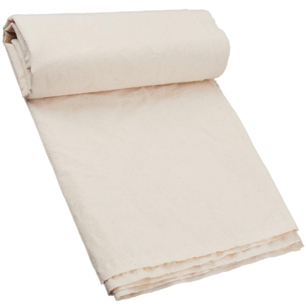 GORGECRAFT 1 x 1.2M Cotton Fabric Solid Color Embroidery Cotton Material Precut Patchwork Quilting Muslin Fabric Bundles for DIY Crafts Sewing Clothing Scrapbooking Beige