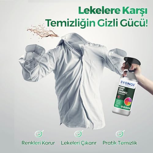 Evonox Clean Çok Amaçlı Ultra Güçlü Leke Çıkarıcı Sprey 750 ml | Tüm Yüzeyler İçin Etkili Temizlik