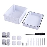 AOMIKITSTU Electronic Junction Box 1pcs, 5.91in×4.33in×2.76in(150x110x70mm) Electronic Hobby Box, Plastic Electrical Project Case for Instrument Enclosure (10 pre-drilled Holes)