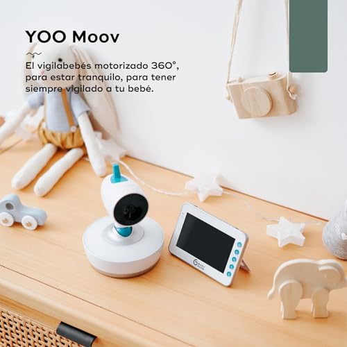 Babymoov YOO Moov Vigilabebé con Cámara Motorizada, Pantalla LCD Color de 4.3", Visión Nocturna, Rotacion 360°, Lamparita y Nanas, Alcance 300 m - imagen 2