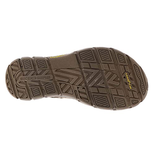 Skechers USA Men's Men's Three Strap Open Toe Sandal, Blk, 9
