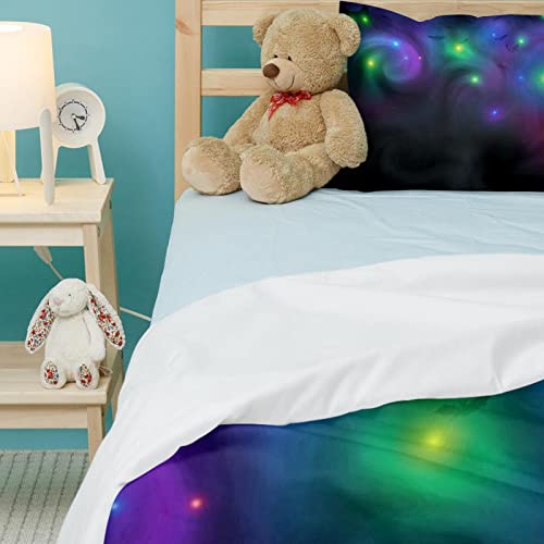 Ratgdn Dark Magic Fog Halloween Bats Owls Bedding Set Full Size, Teens 3D Comforter Sets For Boys Kids, (3Pcs, No Comforter And Sheet) #TOP3