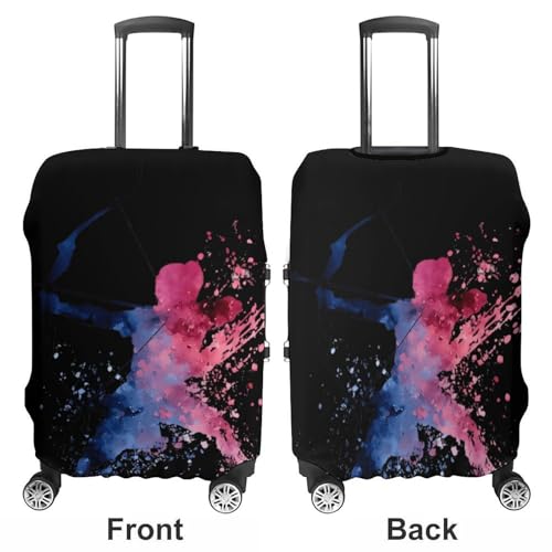 Archery Sport Watercolor Splash Luggage Covers Washable Travel Suitcase Cover Elastic Baggage Protector3