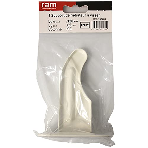 1 SUPPORT RADIATEUR LONGUEUR 85 BLANC