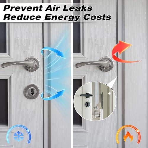 196 Inch Wedge-Shape Weather Stripping Door Seal,Windows and Doors Insulation,Self Adhesive Insulation Foam Anti-Collision Strip,Weatherstrip Tape for Door Soundproofing,Noise Drafts Blocker,Black by Conwang - Image 3