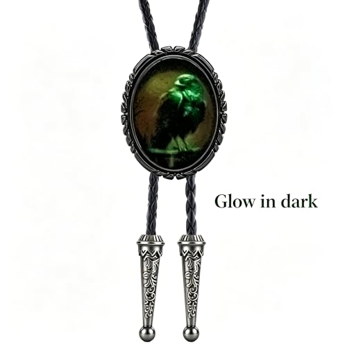 Image of Jeilwiy Bolo Tie for Men Western Cowboy Gothic Bolo Tie Necklace Halloween