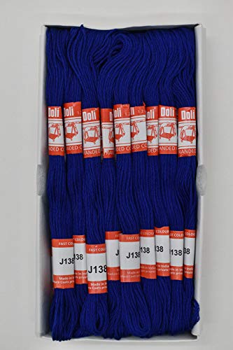 HUNNY- BUNCH Madura Coats Doli Stranded Cotton Skiens Cross/Long Stitched Cotton Embroidery Threads (Set of 25 Pieces) (Shade no. J 138)