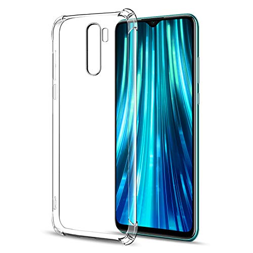 Amonke Funda para Xiaomi Redmi Note 8 Pro, Transparente Suave Silicona Protector TPU Carcasa [Reforzar la versión con Cuatro Esquinas] Cristal Claro Caso Cover para Xiaomi Redmi Note 8 Pro 6,53'