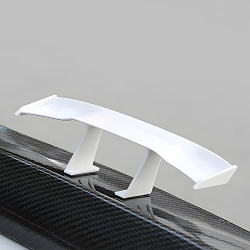 3Pcs Car Mini Spoiler Wing, 6.7 Inch Universal Auto Car Tail Wing Mini Carbon Fiber Texture Cool Decoration, Car Exterior Accessories For Men Women (White) #TOP4