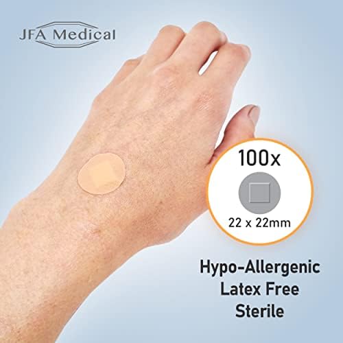 JFA Washproof Spot Plasters 25 x 25mm 100 Plasters Per Box