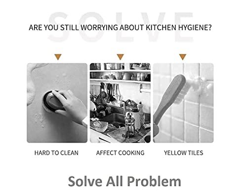 Image of 60CM X 200CM Kitchen Oil Proof Aluminium Foil Stickers, Self-Adhesive Wall Sticker Waterproof Anti-Mold and Heat Resistant, Kitchen Back Splash Wallpaper (Black)