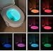 Oaker Toilet Light 3 Packs, 8 Colors Motion Activated and Light Sensitive Toilet Bowl Night Light, Glow Inside Bowl, Fun Gadget for Kids Potty Training, Convenience to Use Toilet in Midnight.