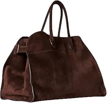 Sac Cabas En Suède Grande Capacité - Sac Épaule Femme Vintage Top Handle