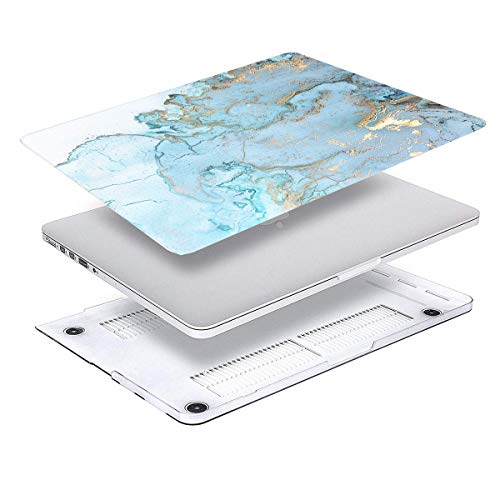 Capa para MacBook Air de 13 polegadas, capa rígida Arike Snap On fina com capa para teclado e suport