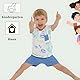 deiko Shorts und T-Shirt Set für Kinder | 100% Baumwolle gemustertes T-Shirt und Shorts Set for Jungen Kind Junge Maedchen Sommer Saison (Dinosaurier und Giraffe, 9-12 Monate)