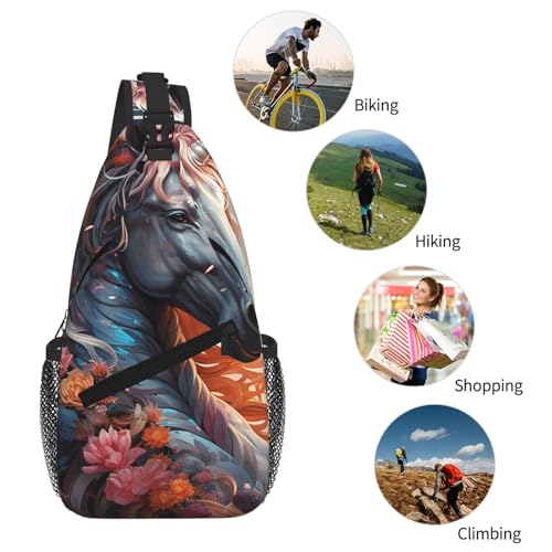 Morrales Crossbody Sling Backpack para mujer y hombre miniatura 6