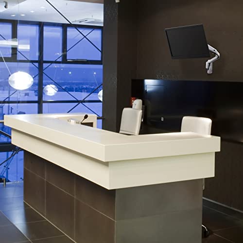 Bras pour écran pour optimiser le télétravail avec ce support mural VESA blanc