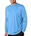 UltraClub Adult Cool Dry Sport Long-Sleeve Interlock T-Shirt XL COLUMBIA BLUE
