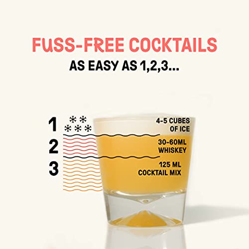 Image of Tipsy Tiger Whiskey Sour, Whiskey Cocktail Mixer, Makes 6 Drinks, Less Than 5% added Sugar, 250ml (Pack of 3 bottles), Fuss Free- Just add Ice and Alcohol