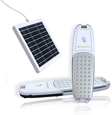 LZ- Portable LED Foldable Desk Lamp/Lantern - Study/Office/Camping -Rechargeable Solar Panel Included