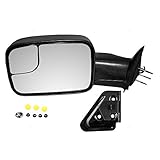 Drivers Manual Side Tow Mirror 7x10 Flip-Up with Mounting Bracket Replacement for Dodge Pickup Truck...