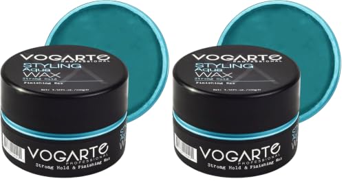 Hair Wax for Men, Premium Aqua Hair Styling Wax with Strong Hold &amp; High Shine Finish, Water-Based, Easy Wash Out, 3.52 oz (Pack of 2)
