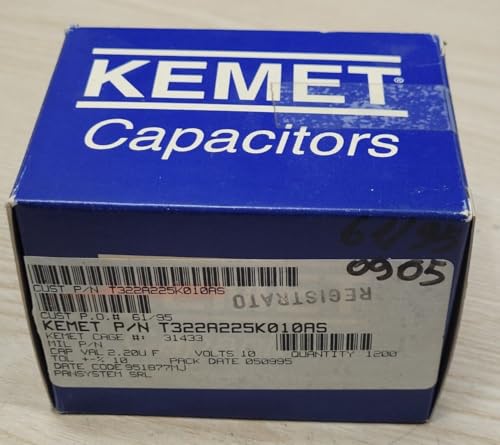 (1 PC) T322A225K010AS KEMET Compatible with CAP TANT 2.2UF 10% 10V AXIAL