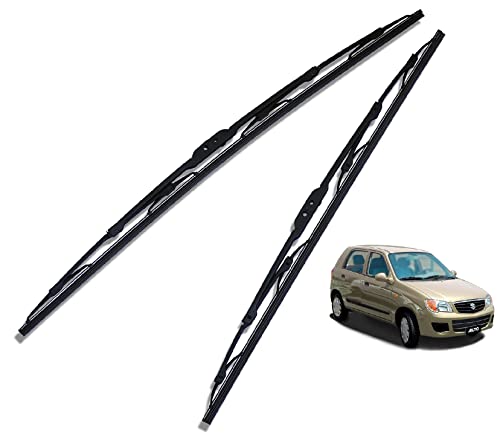 Image of Euro Care Metal Type Wiper Blade Compatibility with Maruti Suzuki Alto (Model : 2000-2009) Windshield Car Wiper Blade Size D-18,P-16