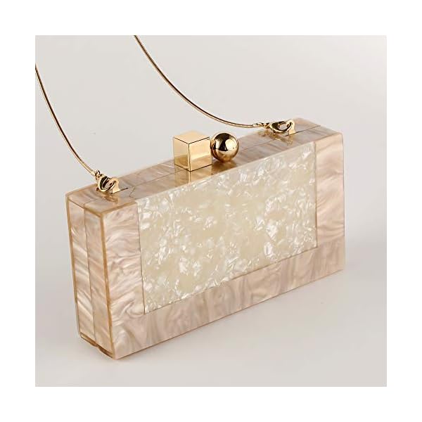Menurra Women Acrylic Evening Clutch bag Glitter Marble Purse Handbag for Wedding Cocktail Party Prom - Image 3