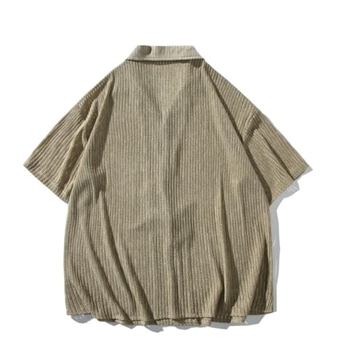 Camisa de manga corta para hombre transpirable cómoda y holgada de punto 7