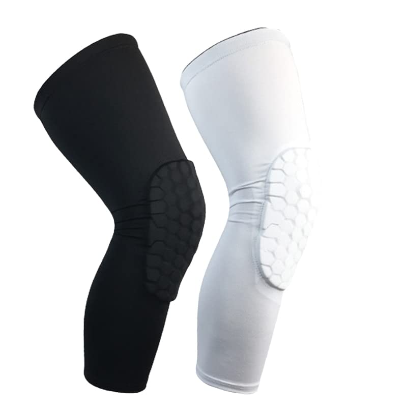 Ginocchiere da basket Protector Manicotto compressione nido d'ape Schiuma Ginocchiera Fitness Pallavolo Supporto