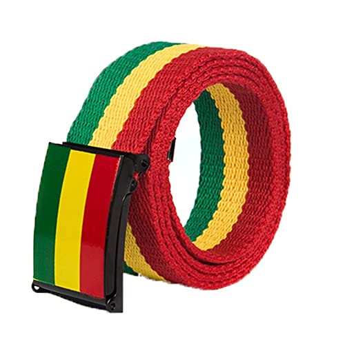 Canvas Belt Fashionable Cool Student's Casual Waistband Rainbow Belt for Women Men