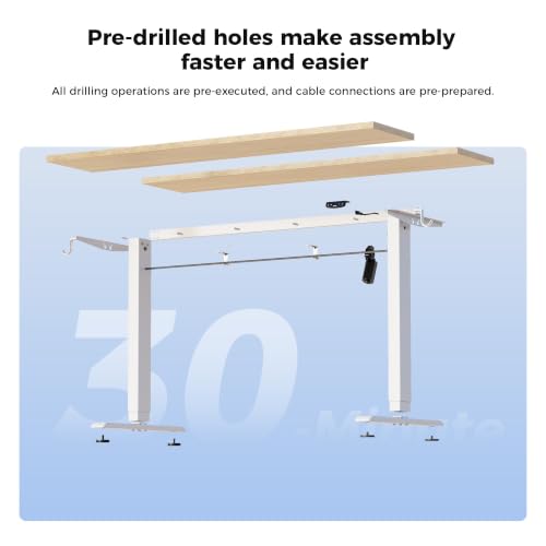 Image of Agilestic 48 * 24 Inch Height Adjustable Electric Standing Desk, Maple | Sit Stand Up Computer Desk, Memory Presets, Stable Steel Frame,154 lbs, Easy Assembly, Home Office