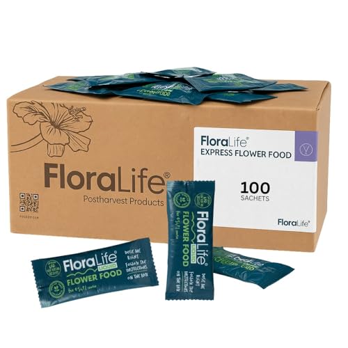 Oasis FloraLife Flower Food Liquid Sachet, Hydrate & Keep Cut Flowers Look Fresh For Longer Time, Florist Shop Essential, Flower Arrangement, (100 nos)