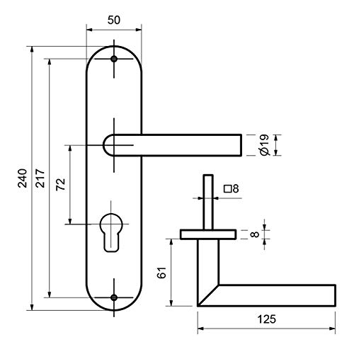 Alpertec Conte de acero inoxidable — Langschildg Arnitur diferentes versiones, 28015510