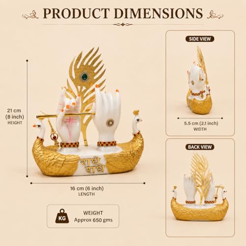 Image of ZAICUS Idol for Car Dashboard & Home Decor - Miniature Statue for Temple, Office Desk & Spiritual Gift Showpiece