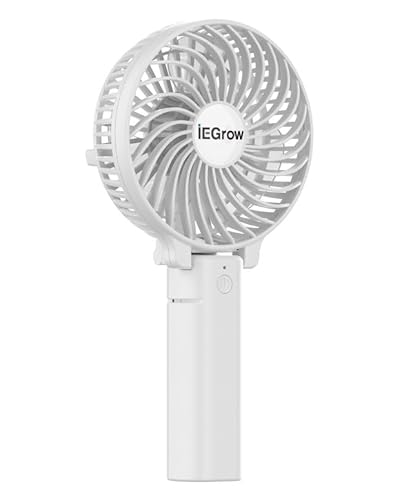 ハンディファン 【140g超軽量＆4800mAh容量＆折りたたみデザイン】携帯扇風機 3段階風量調節 最大20時間動作 Type-C 充電式 取り外し電池 手持ち 持ち運びに便利 折り畳み 小型扇風機 熱中症対策 見花 旅行 花火大会など 暑さ対策グッズ 日本語取扱説明書 白