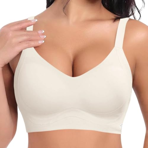 Genérico 2026 Este Sujetador de Mujer con Busto pequeño, Ajustado, Adelgazante, sin Costuras y con aro de Acero Ajustable. (White, XL)