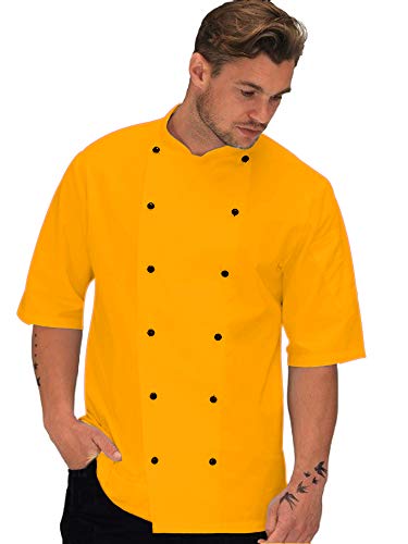 SUNLEXA Men's Chef Coat/Chef Jacket Multi-Colored Half Sleeve Chef Coat Size (S-6XL)