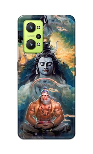Image of PRINTFIDAA Plastic Printed Hard Back Cover Case For Realme Gt Neo 2 | Gt 2 | Realme Gt Neo 3T 5G Back Cover (Lord Shiva And Hanuma) -112, Multicolor