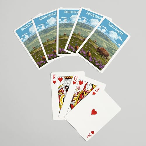 Baraja Póker South Dakota, 52 cartas tamaño póker miniatura 7
