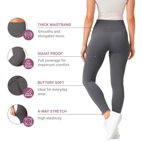 Image of SATINA High Waisted Leggings for Women - Comfortable and Stretchy in Versatile Sizes and Colors