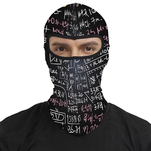 Balaclava con fórmula matemática para hombres y mujeres, máscara térmica para la cara para clima frío, equipo para motocicleta, máscara de esquí para invierno para mujeres y hombres miniatura 2
