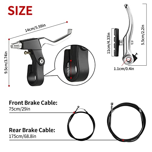 image for OAMCE Complete Bike Brakes Set - Universal Front and Rear Brakes with 