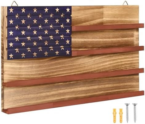 Amazon.com: Dicunoy Wooden Military Challenge Coin Display Case, 4 Rows ...