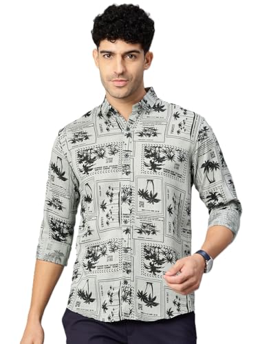 Image of Majestic Man Men's Stylish Unique Print Casual Shirt - Pure Cotton| Full Sleeve | Trendy & Comfortable