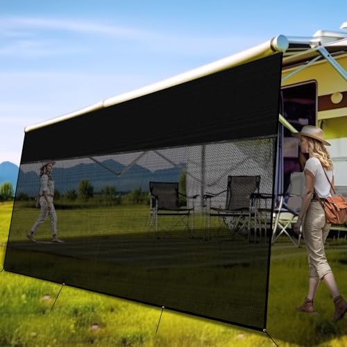 RVINGPRO RV Awning Shade Screen with Zipper 9' x 14'3'' by RVINGPRO - Used condition - US$59.53