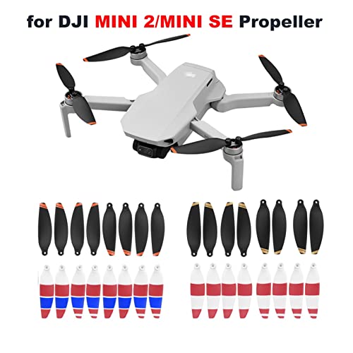 Qklyxr 4726 Piezas de repuesto for ventiladores alas ligeras cuchillas accesorios hélice, for Mini 2/SE Hélice para dron de carreras FPV(Tricolor 2 pair) - imagen 6