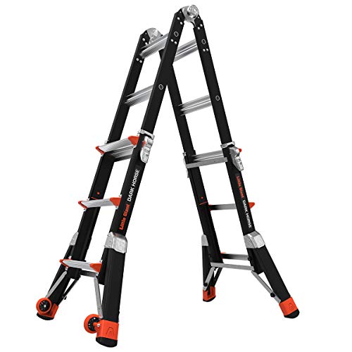 Little Giant Ladders, Dark Horse, M13, 7-11 foot, Multi-Position Ladder, Fiberglass, Type 1AA, 375 lbs weight rating, (15143-001)